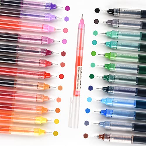 Eoouooip MK04-04 Liquid Ink Rollerball Pens,Colored Rollerball Pens,Gel Ink Pens,24 Pcs Fine Tip Multicolor Fine Point Pen thumb #4