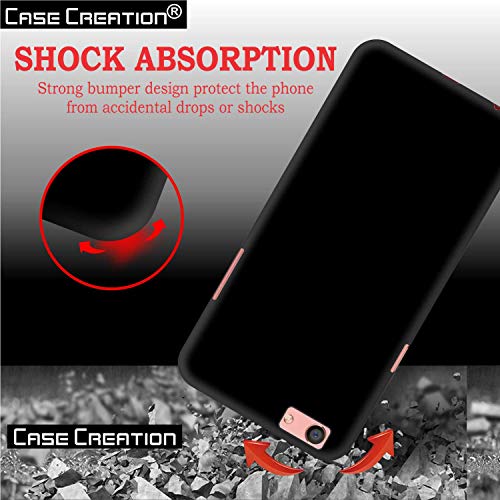 Image of Case Creation for OppoF3 2017 Back case, Oppo F3 Slim Flexible Smart Look case with 360 Camera All Angle Protection (Pure Black)