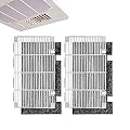 RV A/C Ducted Air Grille Duo-Therm Air Conditioner Grille Replace for-Dometic 3104928.019 with Air Filter pad Assembly - Polar White (2 Set)
