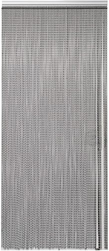 FERNVALE Aluminium Chain Curtain 90 x 200cm Metal Fly Door Screen Curtain Insect Control Chain Door Curtain .A Fruit Basket Is Included As A Gift With Every Order.(Black)