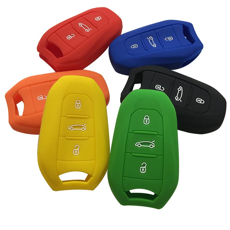 Couvercle De Clé En Silicone Pour Peugeot 207 Rifter 308 407 508 Rxh 5008 2008 4008 408, étui Porte-clé De Voiture Pour Citroën C3 C4 Picasso