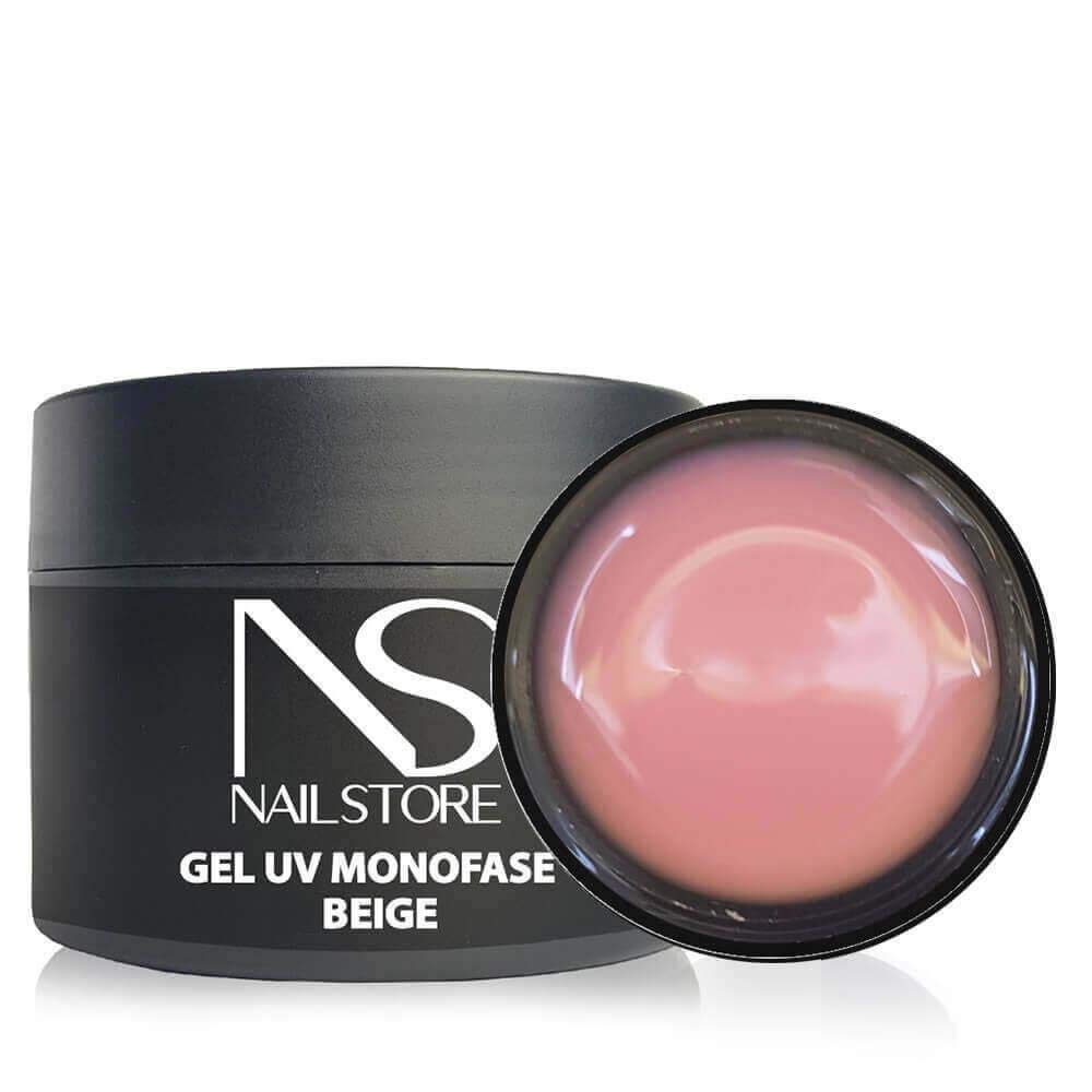 Nail Store - Gel UV Led Builder Gel Monophasic Cover Beige para uñas - camuflaje - densidad media - autonivelante - fácil trabajabilidad - apto para refill - ideal para baby boomer (100g)