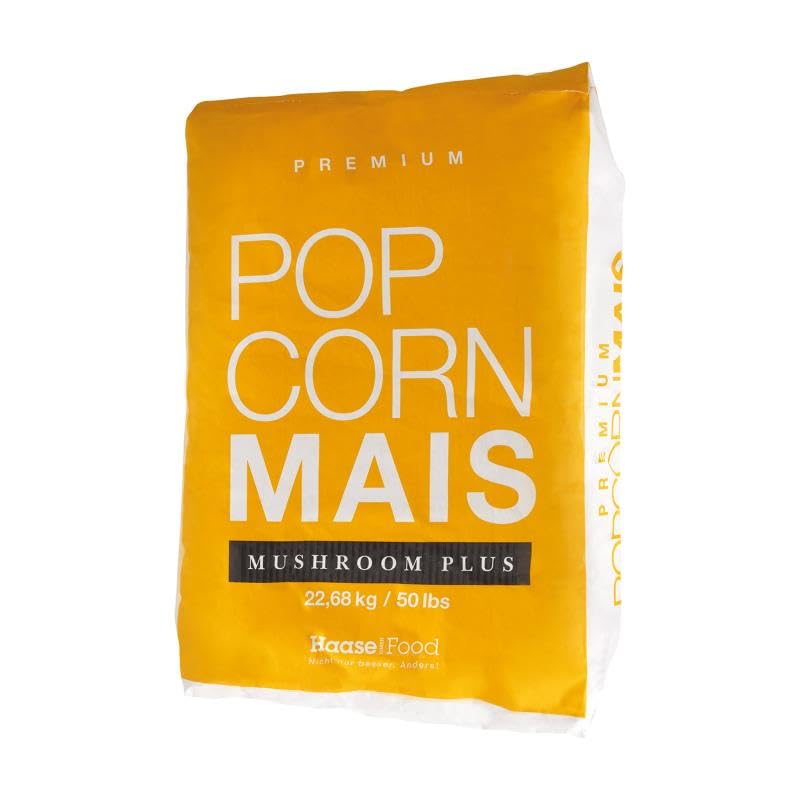 Popcornmais Premium Mushroom Plus Mais Kinopopcorn 22,68 Kg Sack XXL 1:32 Popvolumen Rund Gourmet Popcorn