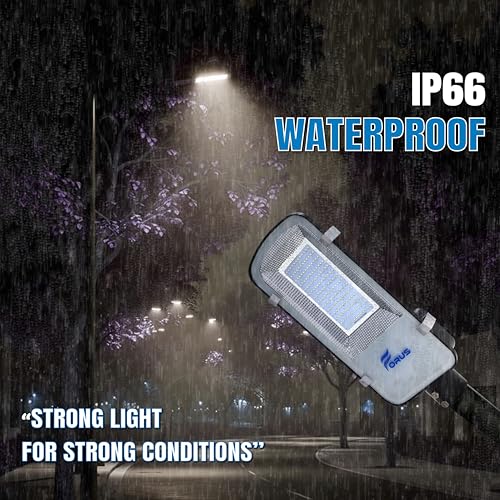 Image of Forus 100W LED Street Light with Clamp, IP66 Waterproof Outdoor LED Street Light, High Lumen 12000lm Natural White, Aluminium Body for Road, Parking Lot, Garden & Industrial Outdoor Lighting (1 Pc)