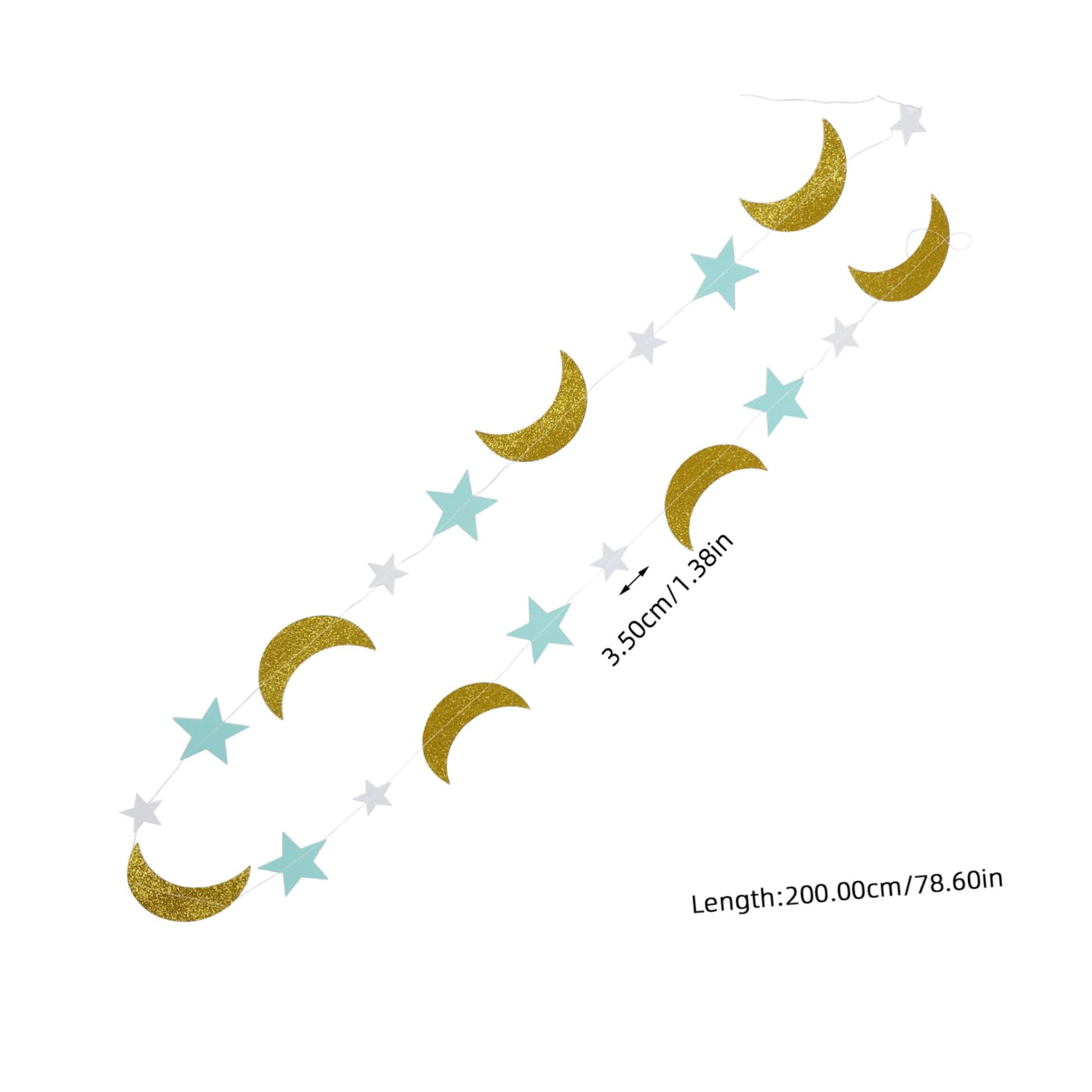 ibasenice Versatile Star Moon Paper Banner for Wedding Party Engagement Shower Bedroom Decor Aesthetic Wall Art