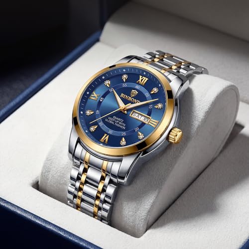 Image of Luminex Commerce Watch for Man Luxury Men's Diamond Style Quartz Watch Smart Watch for Men Wrist Watch Gold /Black Gift for Boyfriend /Husband