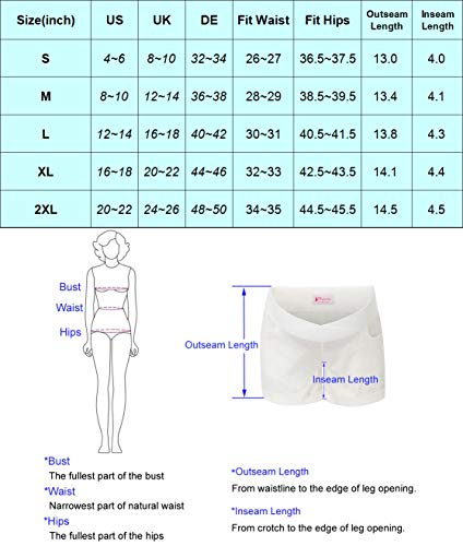 Womens Maternity Low-Rise Casual Elastic Waist Summer Shorts With Pockets Blue Gray #TOP5