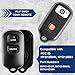 KeylessOption Key Fob Cover Case Replacement for 2000 2001 2002 2003 2004 2005 2006 2007 2008 Toyota Celica Echo Highlander Prius Rav4 Tacoma Yaris 4Runner Tundra Remote Shell, 3-Button HYQ12BBX