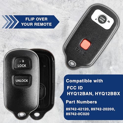 Keyless Entry Remote Key Fob Shell de repuesto para llaves automotrices x2 5
