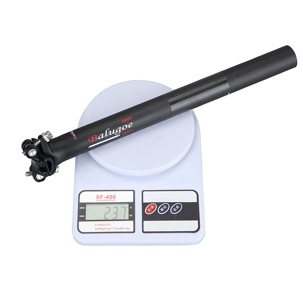 Fahrradsattelstütze 3K Vollcarbonfaser Fahrradsattelstütze Carbon Fahrradsattelstützen MTB Fahrradteile 27,2/30,8/31,6 * 350mm400mm Fahrradsattelstütze (30,8-400mm)