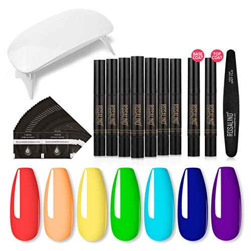 RG-FA Gel-Nagellack, 31 Stück, Gel-Nagellack-Stift, UV-Nagelgel, Soak-Off, Basislack, LED-Lampe, Set mit… – Bild 2