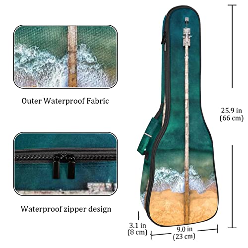 Housse pour ukulélé – Vert – Plage – Océan – 10 mm – Rembourrage épais en éponge de 53,3 cm – Avec sangles réglables… - Les Beatles, Paul McCartney, John Lennon, RIngo Starr, George Harrison Housse pour ukulélé - Vert - Plage - Océan - 10 mm - Rembourrage épais en éponge de 53,3 cm - Avec sangles réglables… – Image 5