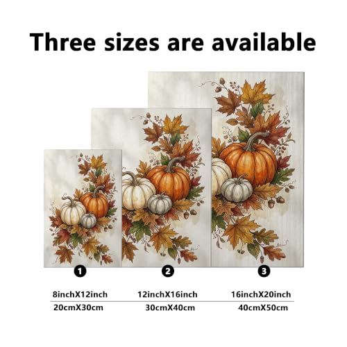 Lienzo decorativo de hojas de otoño y calabaza tradicional 6