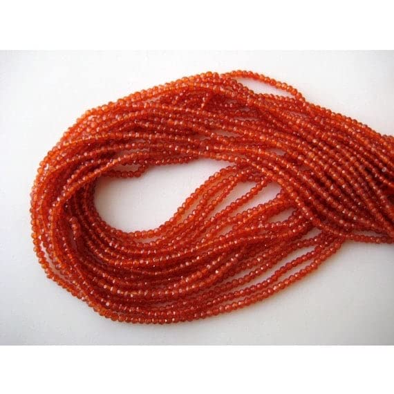 Perles de cornaline 3mm LKBEADS pierres naturelles facettées pour bijoux - 2