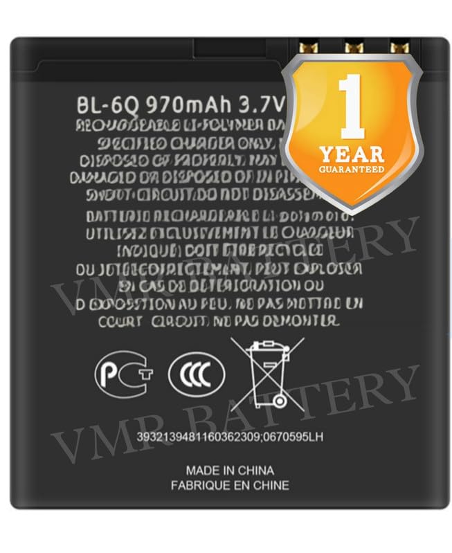 Image of Original BL-6Q Battery Compatible for Nokia 6700c | 6700 Classic | 7900 Classic - (970mAh) - 1 Year Warranty K7