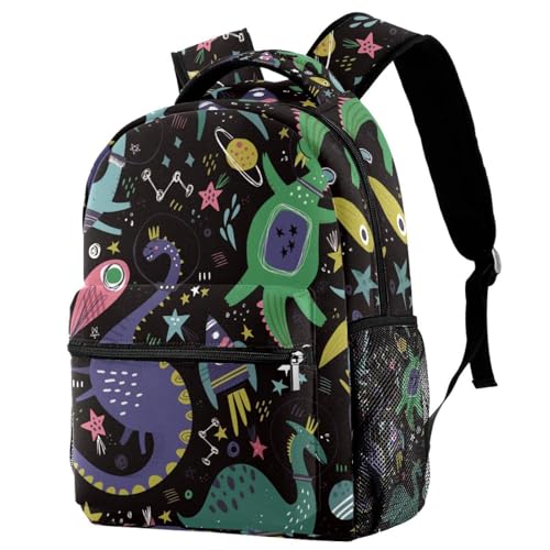 Sac à dos d'école fille et garçon grand volume dinosaure mignon voyage multicolore