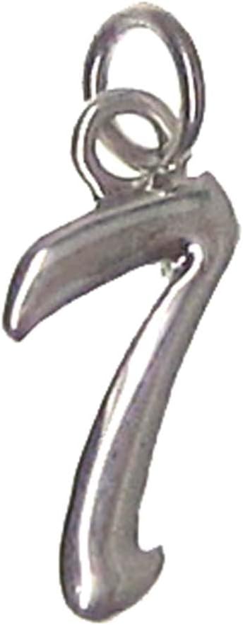 Charm Gallery 77177 Silver Plated Number 7 Charm