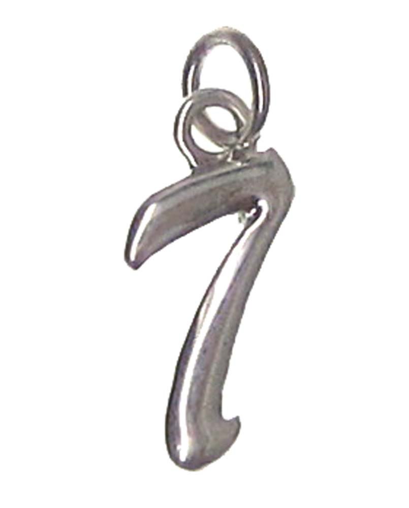 Charm Gallery 77177 Silver Plated Number 7 Charm
