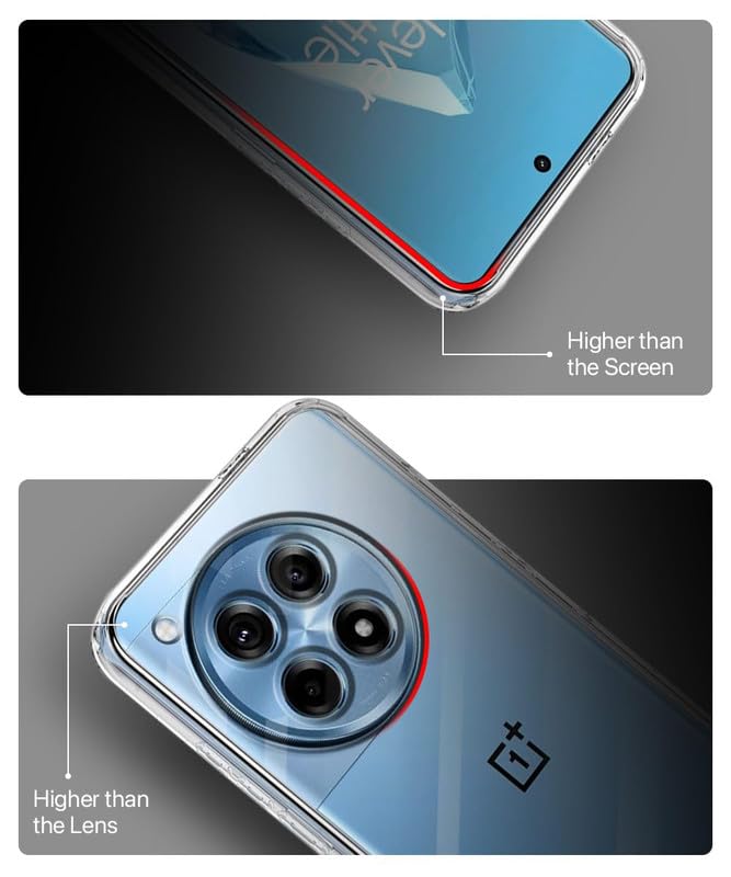 Image of Case Creation New Realme 12 Pro+ Premium Imported 0.3mm Crystal Clear Totu Silicone Transparent Flexible Soft Corner Protection with TPU Slim Back Case Color Cover for Oppo Realme 12 Pro+