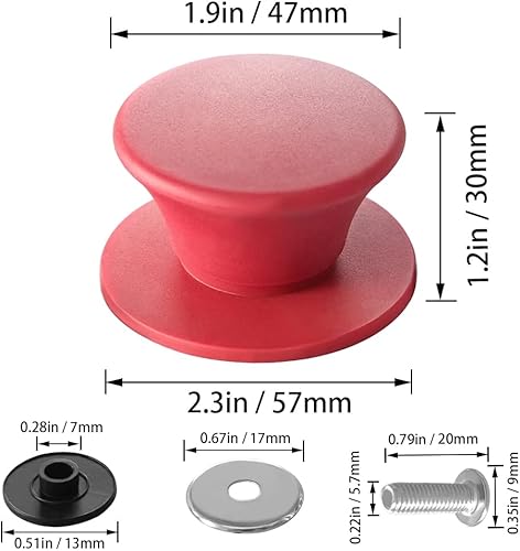 Miniatura 2 de JoyTube Pomo universal de repuesto para tapas de sartén, cubierta de silicona resistente al calor, asas de sujeción sin BPA, aptas para