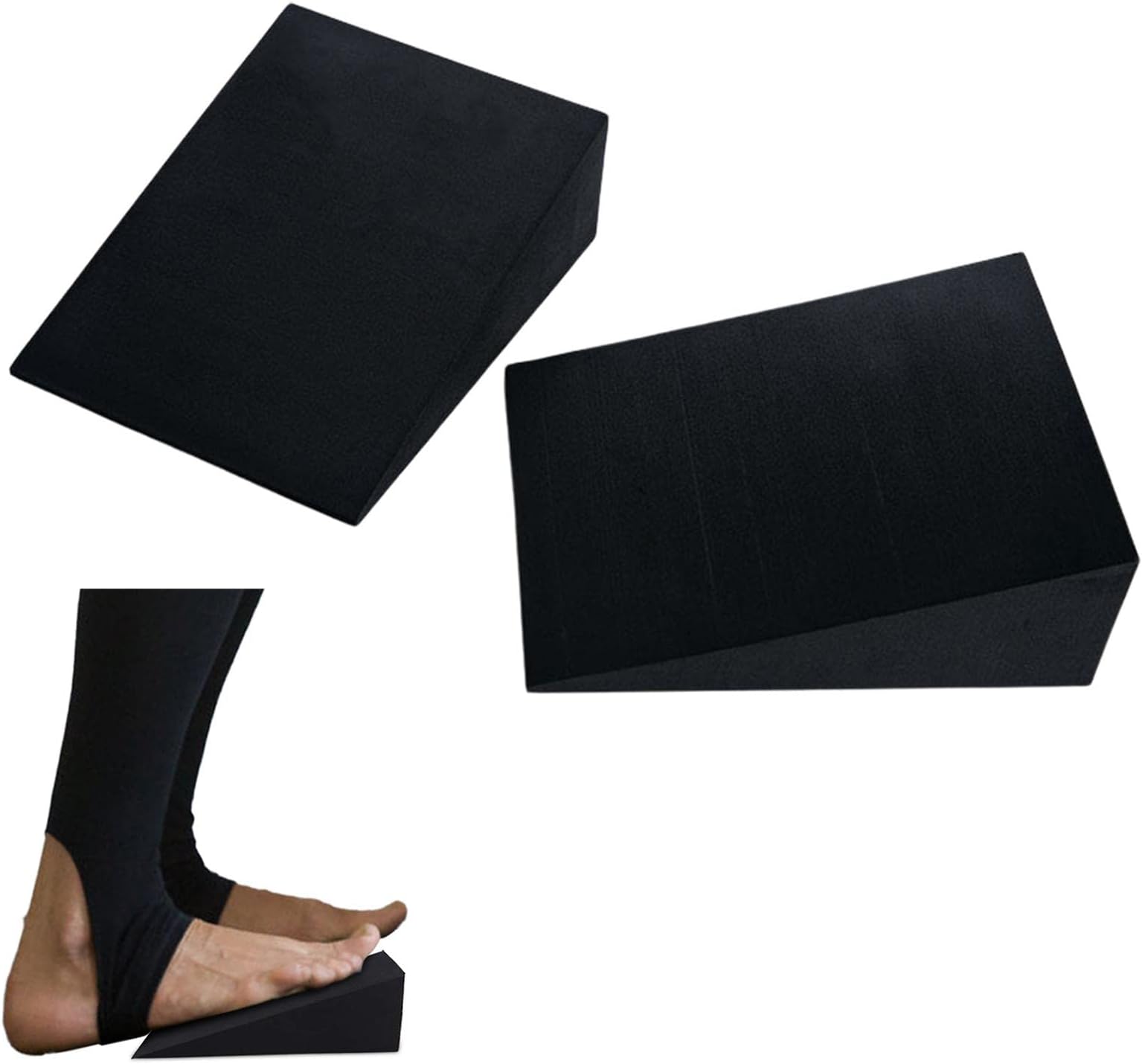 Slant Board, Foam Incline Slant Board Calf Stretcher, EVA Foam Wedge Yoga Foam Wedges for Leg, Calf, Ankle, and Foot Stretching- 3 Size 15x12x5cm-2PCS