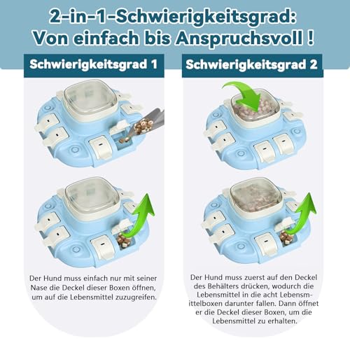 Dufuso Hundespielzeug für Beschäftigung, Intelligenz-Spiel, Hund, unverwüstliches Spielzeug für Hundenapf, Strategiespiel, Interaktives Training, Level 2 (mittelgroß)