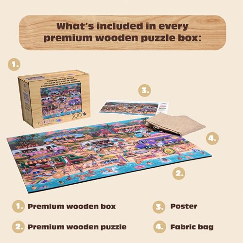 Buffalo Games - 500 Piece Wooden Jigsaw Puzzle Hawaiian Food Truck Festival - image 6