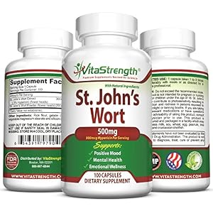 Image of St. John's Wort - 500mg x 100 Capsules - Saint Johns Wort Extract for Mood Support - Promotes Mental Health & Positive Emotional Wellness