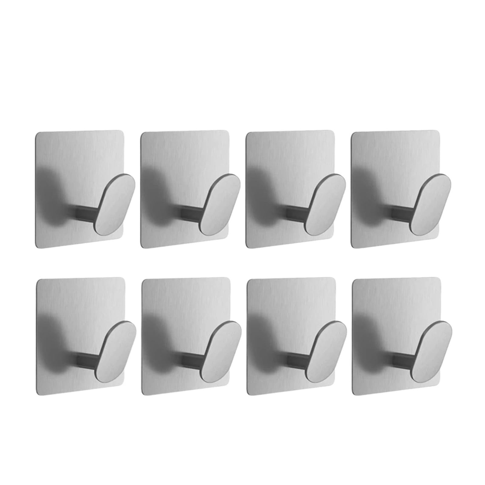 Zguouzantye Sliver-8Pcs 1Pcs Stainless Steel Adhesive Robe Hooks
