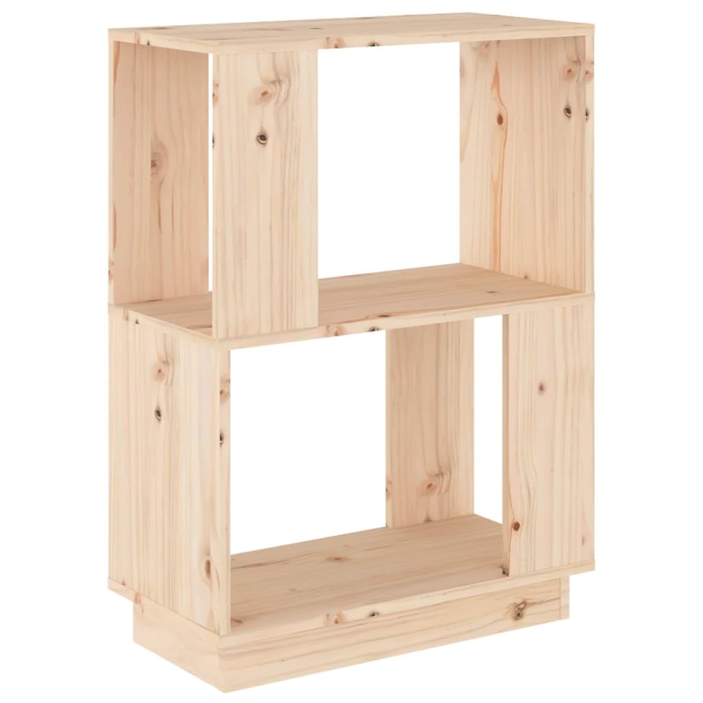 Regał na książki, ścianka działowa, uniwersalny regał na książki, dekoracyjny regał do biura, 51 x 25 x 70 cm, lite drewno sosnowe