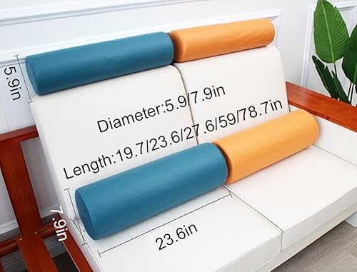 Miniatura 7 de Almohada de cuello de piel sintética, almohada de apoyo cervical para aliviar el dolor, almohada redonda de espuma con velcro antideslizante para