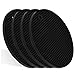 17,8 x 17,8 cm rond en silicone premium Dessous de Plat pour tapis de cuisine et repas chauds (lot de 4) antidérapant, passe au lave-vaisselle, résistant à la chaleur Hot Pot support