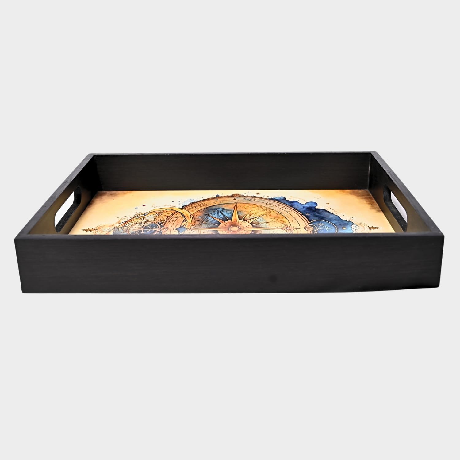 ®MART..Decorative Compass Print Serving Tray, Dining Tray for Home and Kitchen Use!! 2