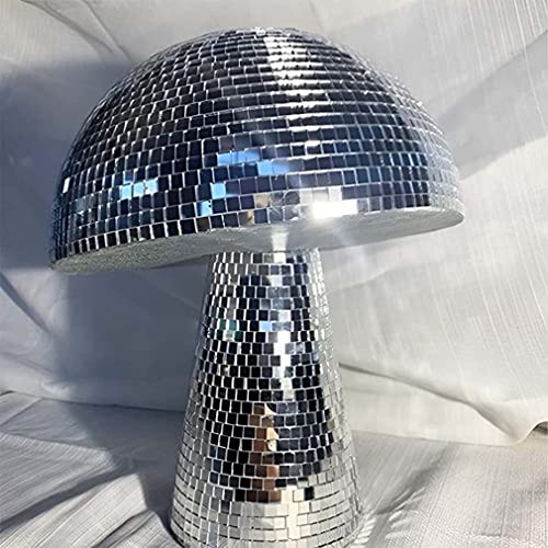 Boule Disco Champignon éblouissante, Boule Disco Champignon Argentée Pour La Fête (Large)