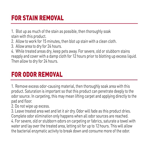 Image of Nature's Miracle Stain & Odor Remover, Tough on Dog Urine, Feces, Vomit, Drool and Other Organic Stains and Odors, 170 fl oz Refill