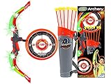 Toysery Bow and Arrow for Kids with LED Flash Lights - Archery Set with 6 Suction Cups Arrows,...