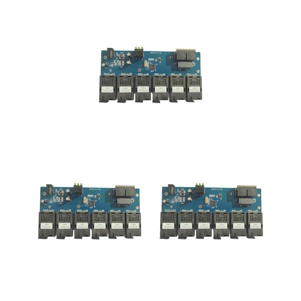 Lot de 3 commutateurs Ethernet en fibre de rechange à transmission rapide 20 km pour maison, bureau, hôtel, convertisseur Internet