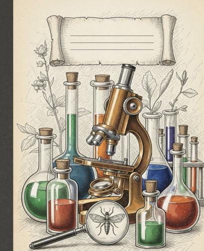 Vintage Science Lab Composition Notebook: A Dark Academia Biology...