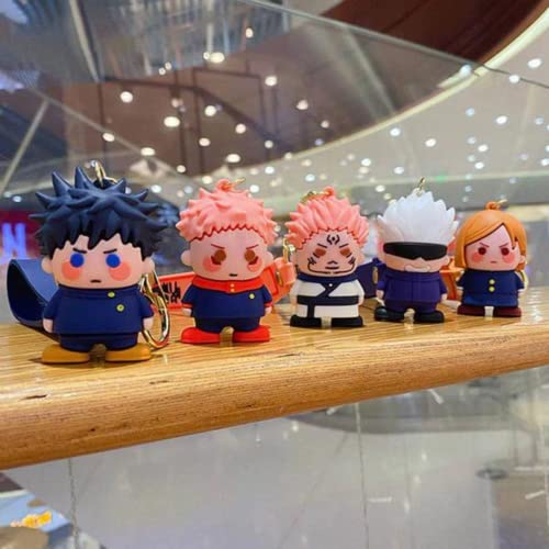 Image of MALKIN Plastic 1 Pc Gojo Keychain|Merchandise|Jujutsu Kaisen Action Figure Keychain|Anime Merch|Gojo Satoru Action Figure, Blue