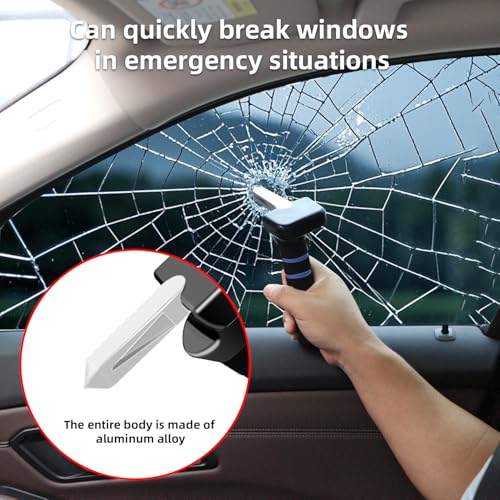 Image of Blue 1Pcs Car Door Handle for Elderly Elderly Assistance Products Pocket Door Handles Handicap Grab Bars Car Handle Assist Seatbelt Cutter, Window Breaker, Car Door Latch Handle