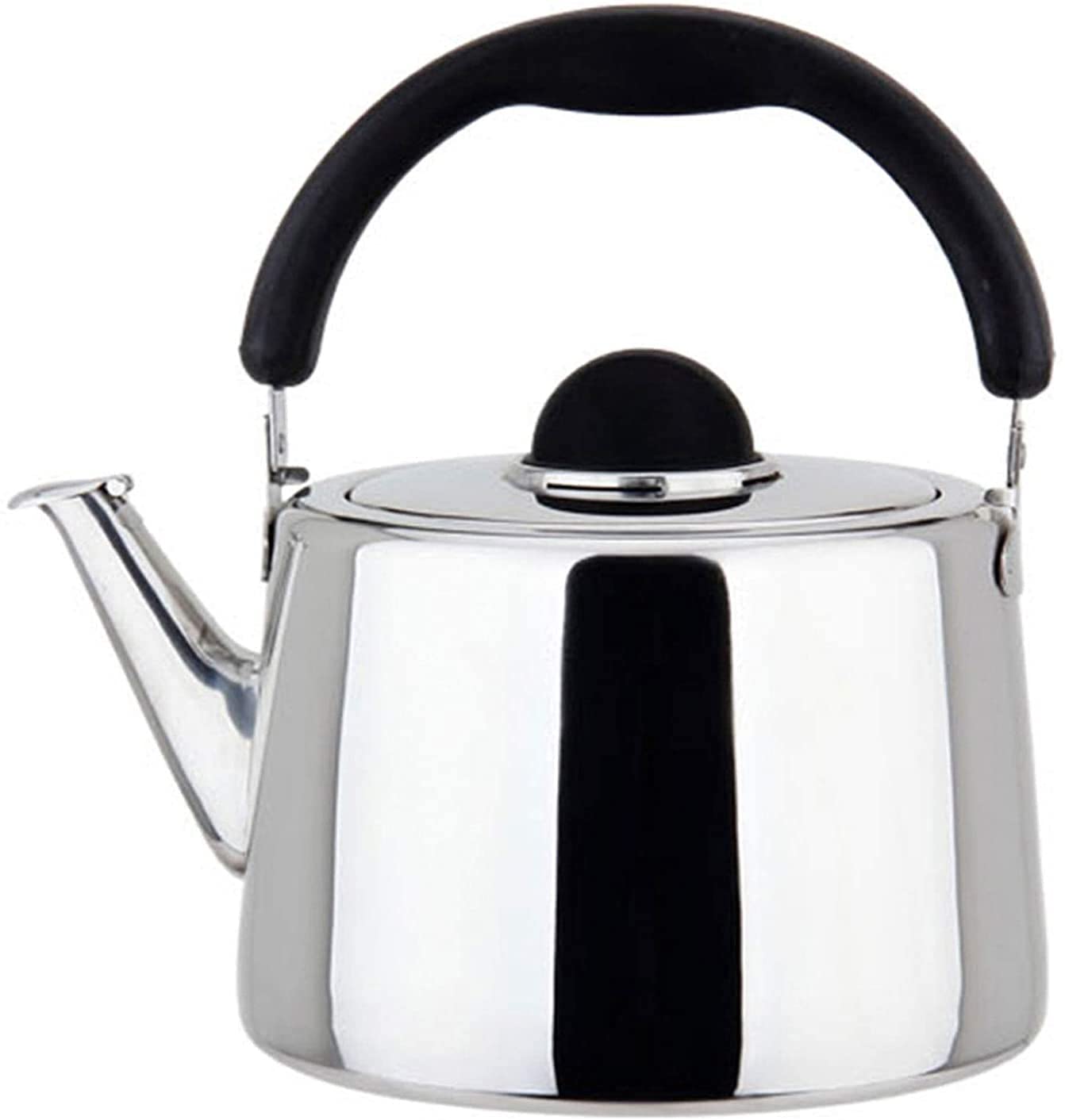 Hervidor de Agua silbante de Acero Inoxidable Extra Grueso y de Gran Capacidad, Ideal para cocinas de Gas, vitrocerámica, eléctricas y de inducción (Plateado, 7 l)