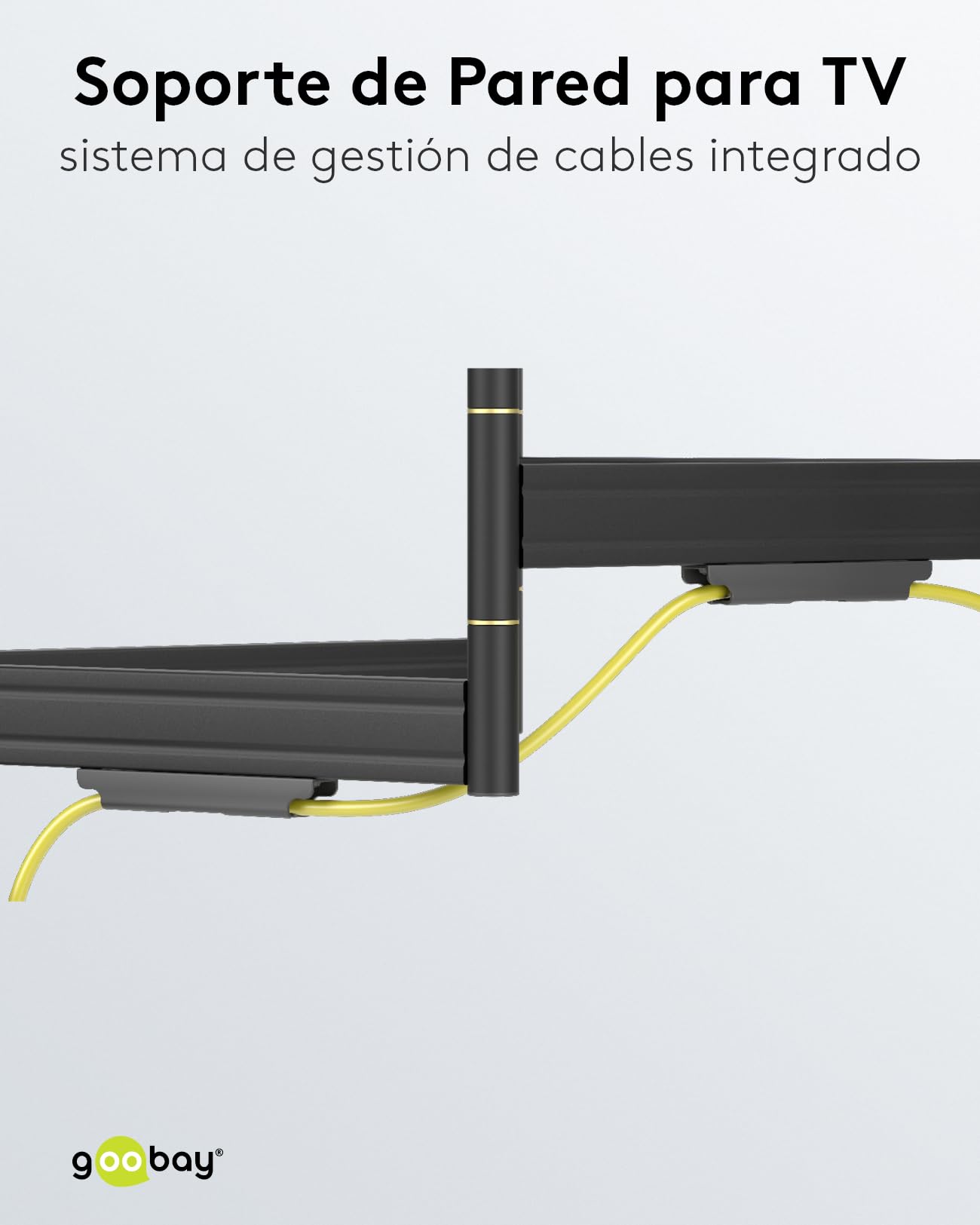 goobay 49935 Soporte de Pared para TV Pro FULLMOTION (L) Amplio Rango 37 a 70 Pulgadas (94-178 cm), Totalmente móvil, Giratorio/inclinable, 70 kg, estándar Vesa, Negro