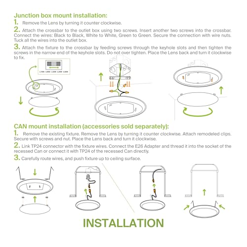 ASD 12 Pack Black LED Disk Lights 4 Inch, 5CCT Flush Mount Ceiling Light by ASD - Used condition - Image 9