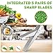 Herb Scissors Set - Updated 2025 Cool Kitchen Gadgets for Cutting Fresh Garden Herbs - Herb Cutter Shears with 5 Blades and Cover, Sharp and Anti-rust Stainless Steel, Dishwasher Safe (Black-White)