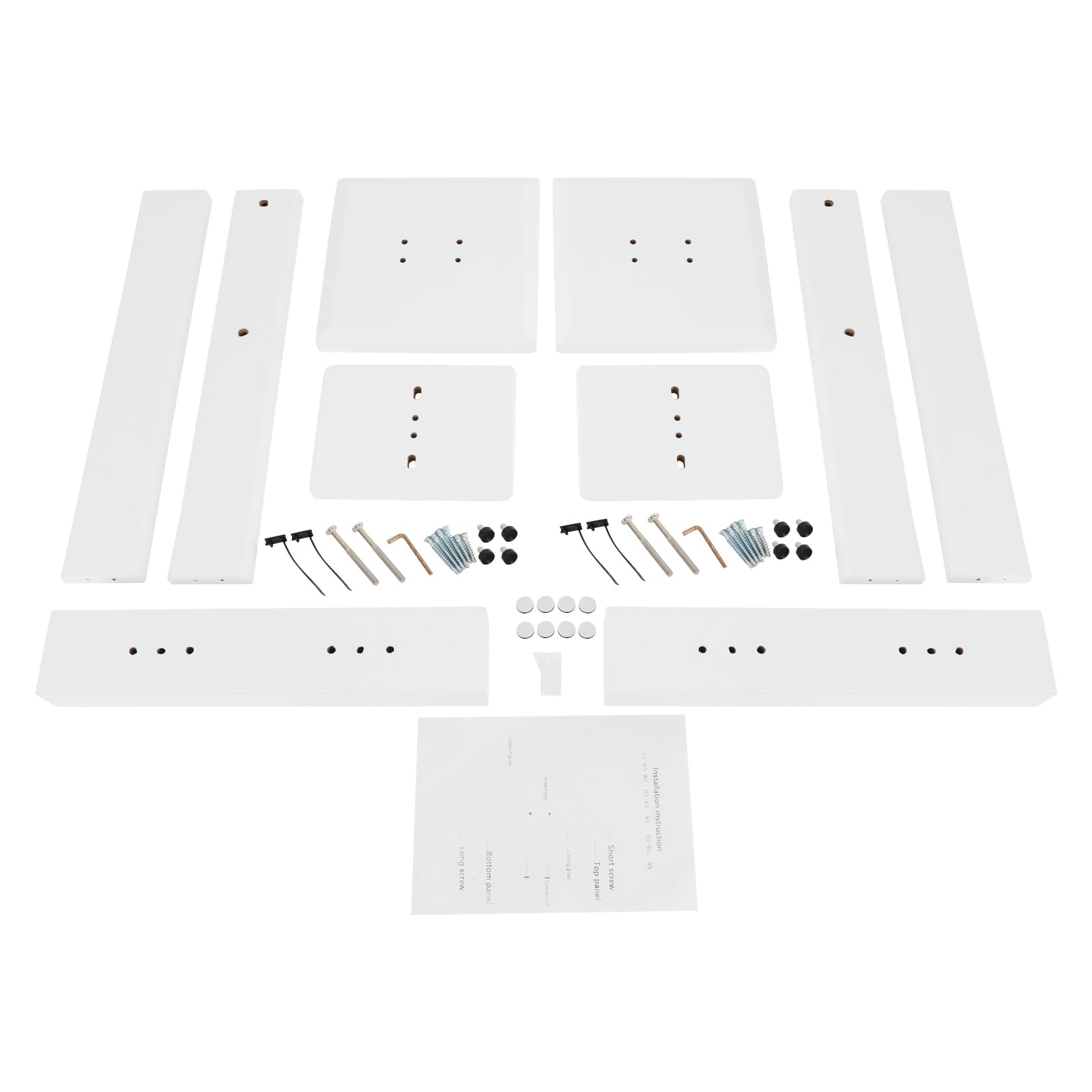 Supporto per altoparlante regolabile in altezza 65 – 85 cm in MDF con cuscinetti antiscivolo e facile da montare, robusto supporto autoportante per home theater e audio surround (bianco)