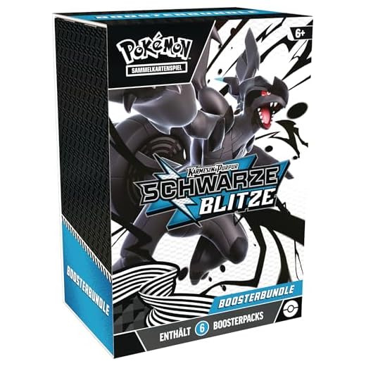 Pokémon-Sammelkartenspiel: Boosterbundle Karmesin & Purpur – Schwarze Blitze (6 Boosterpacks)