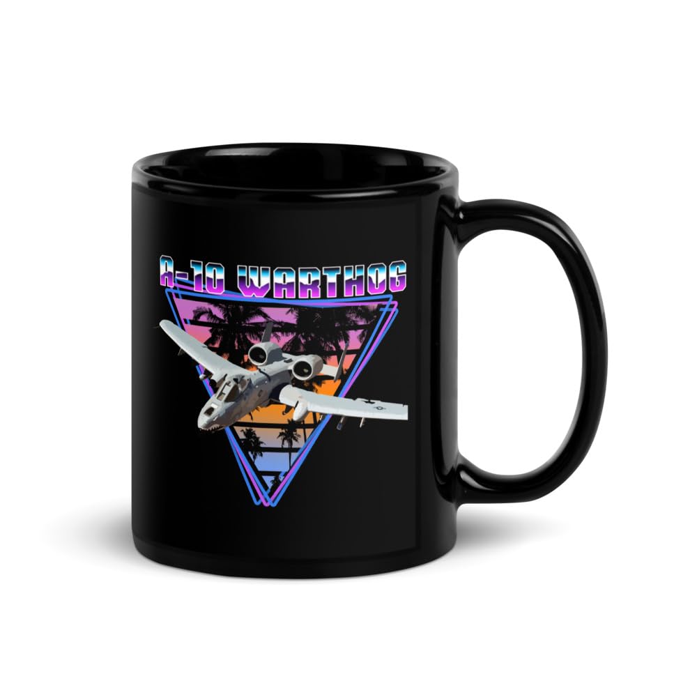Amazon.com | A-10 Thunderbolt Warthog Retro Wave Synthwave Aesthetic  Military USAF Pilots Aviation Enthusiasts Black Glossy Mug: Coffee Cups &  Mugs