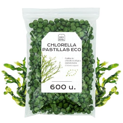 600 Comprimidos de Espirulina BIO (3000 mg/dia) - Capsulas de Algas de Spirulina para Adelgazar - Inhibidor de Apetito y Ansiedad 100% Natural (600 comprimidos (300 gramos), Chlorella)
