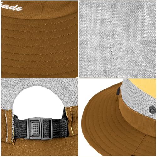 Syhood 2 Pcs Toddler Girl Summer Sun Hat Wide Brim Beach Bucket Cap for Girl Ponytail Foldable UV Protection Hat for Beach 6