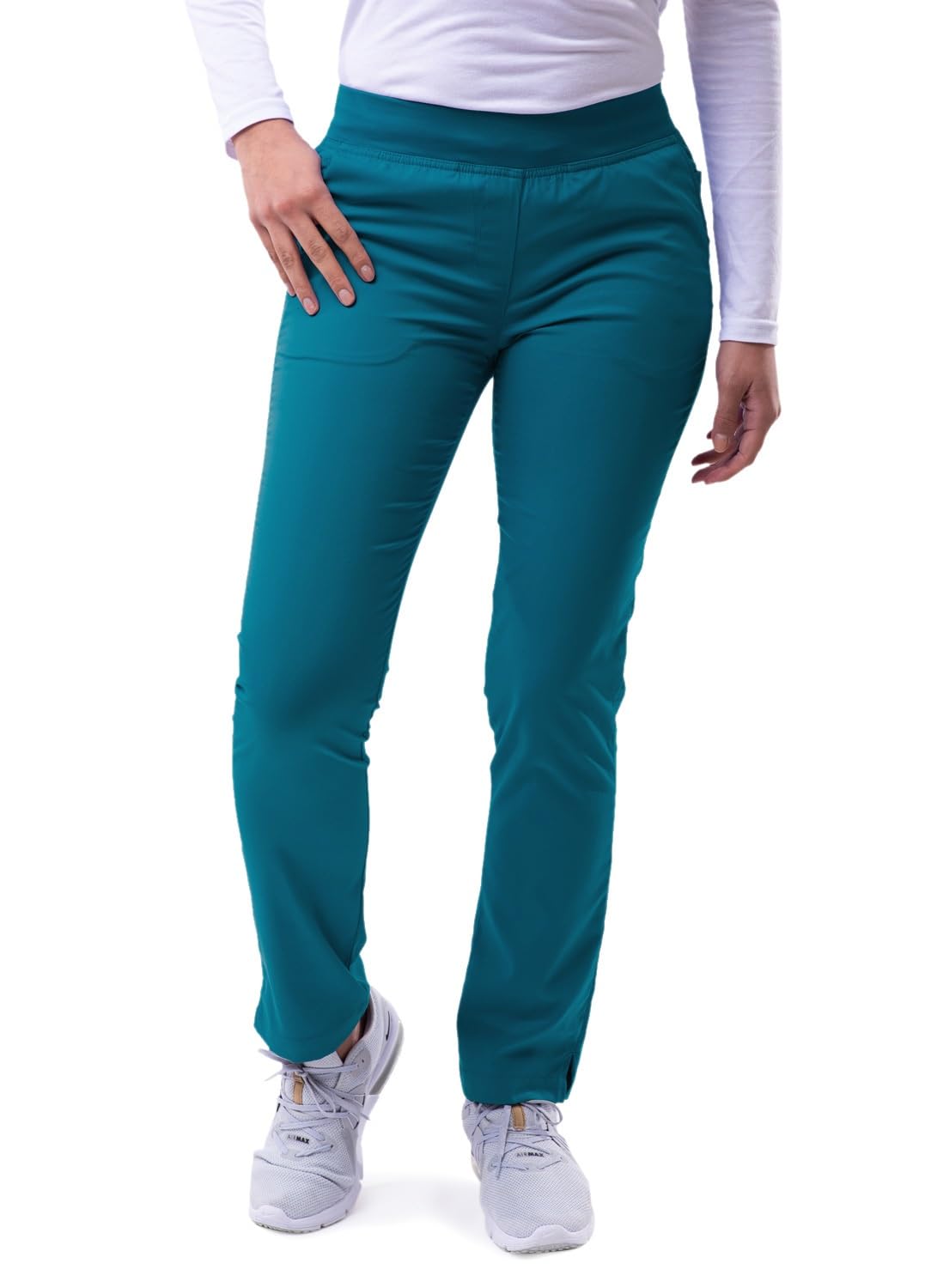 Adar Uniforms Women's Caribbean Blue Adar Pro Scrubs For - Skinny Leg Yoga Scrub Pants - P7102p - M